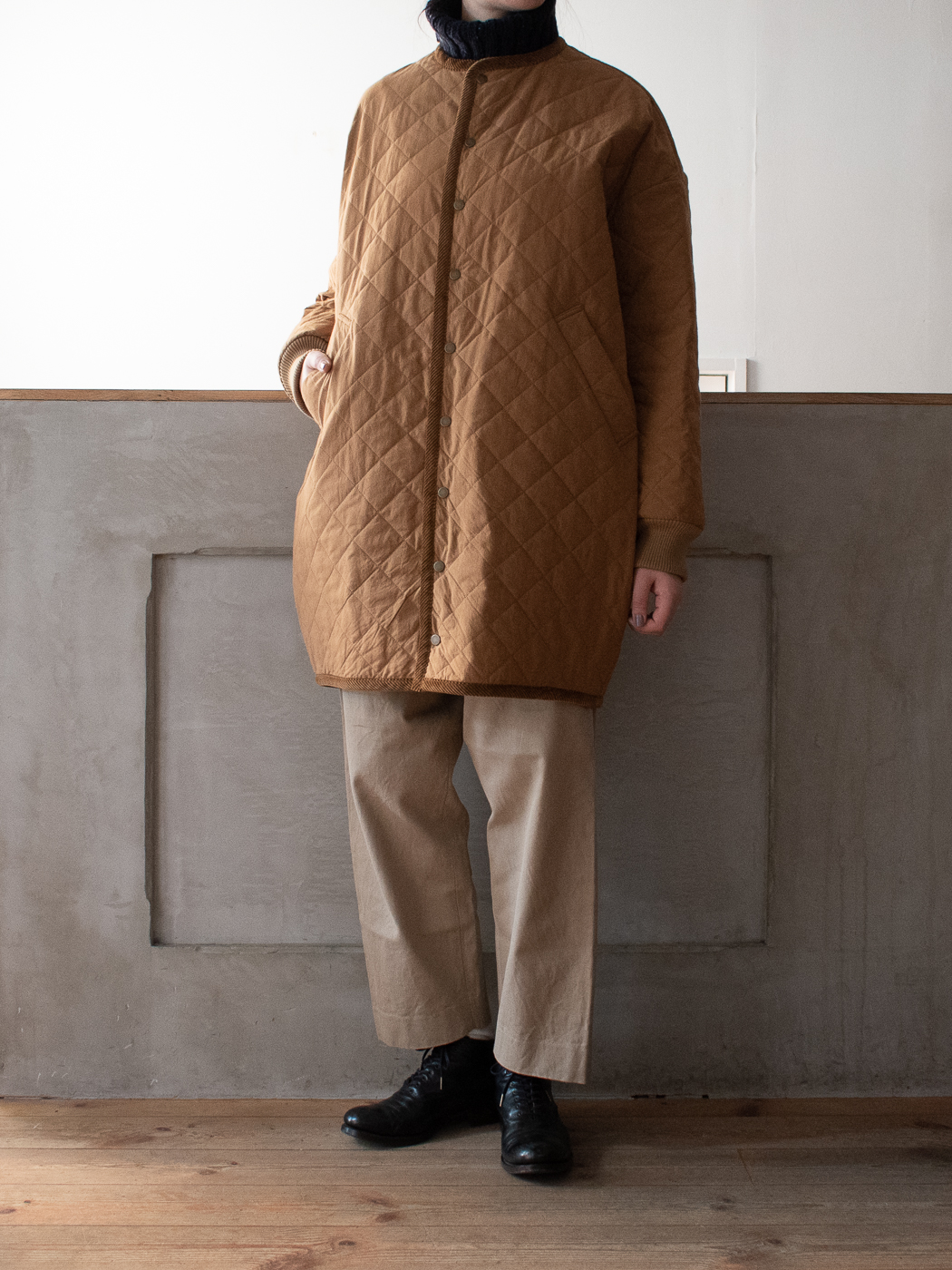 QUILTING HALF COAT col.Coyote | PEOPLE | ピープル