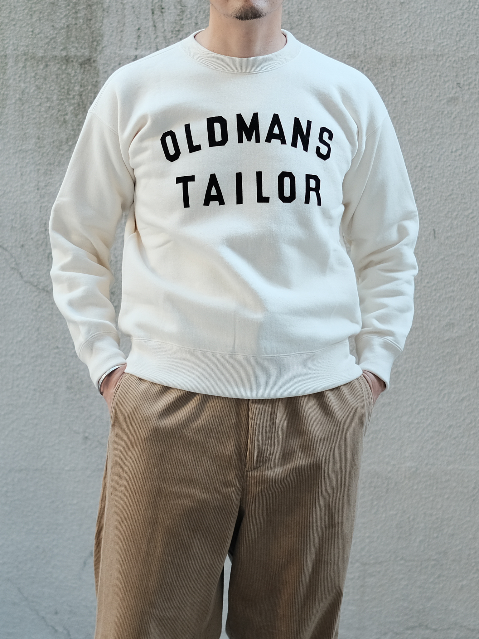 OMT PRINT CREW NECK SWEAT col.Natural | PEOPLE | ピープル