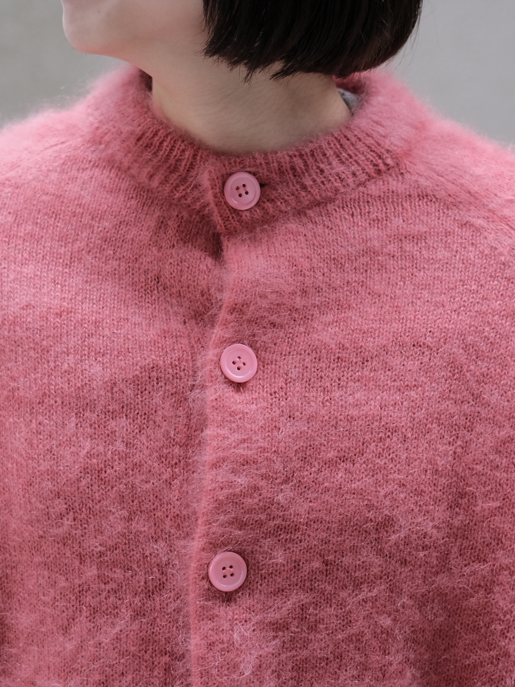 MOHAIR CREW CARDIGAN col.Coral | | ピープル