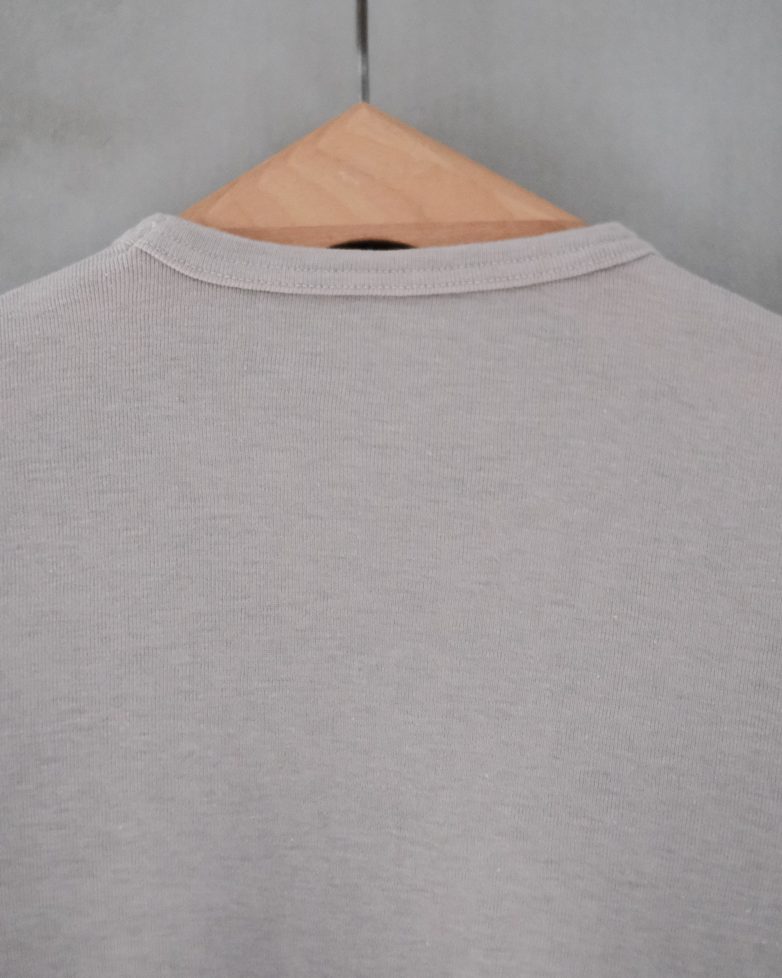 スーピマカシミアフライス クルーネックカットソー col.White , Gray