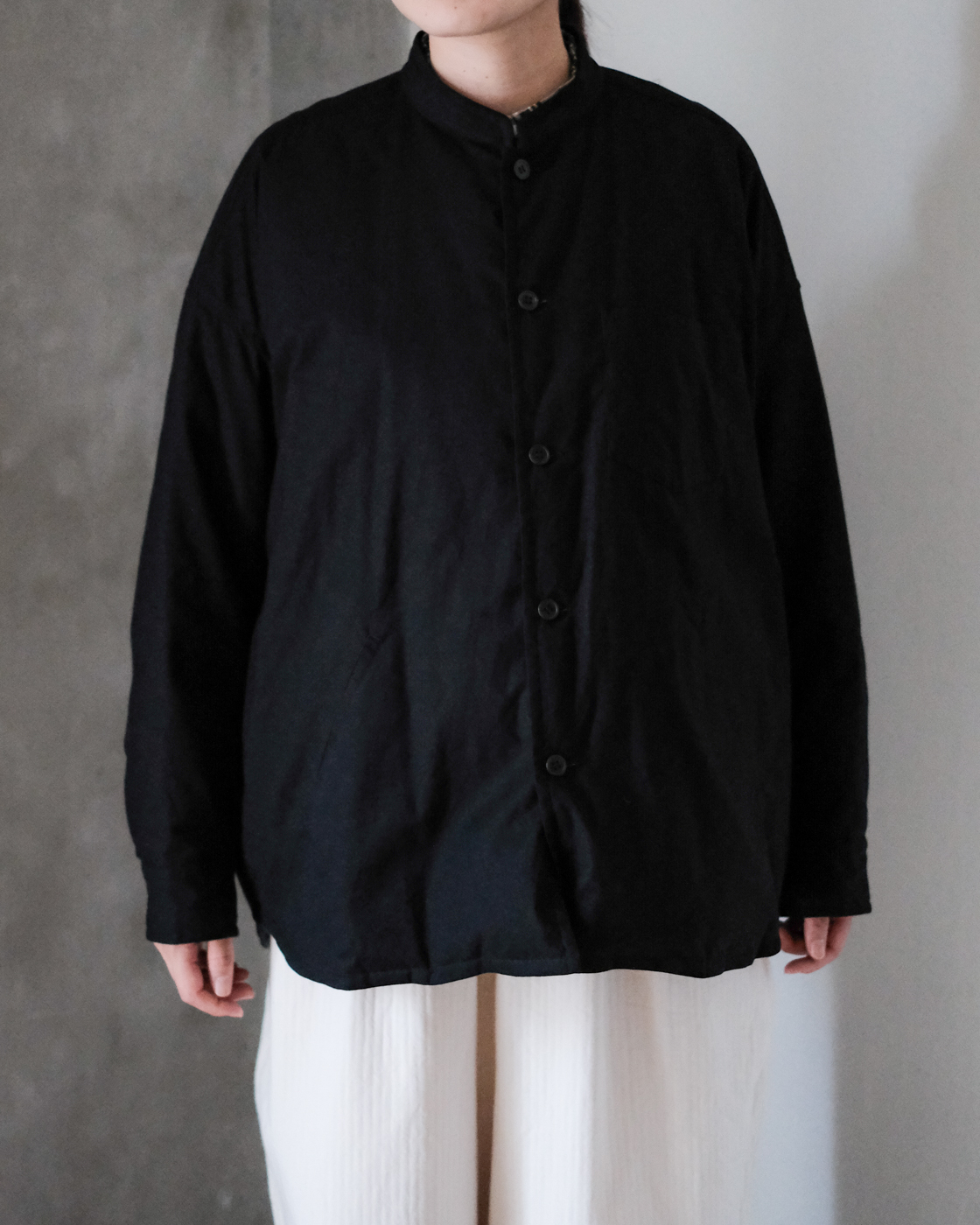 ゴーシュ ダウンシャツ スタンドカラー ブラック ダウンシャツ スタンドカラー col.Black | PEOPLE | ピープル