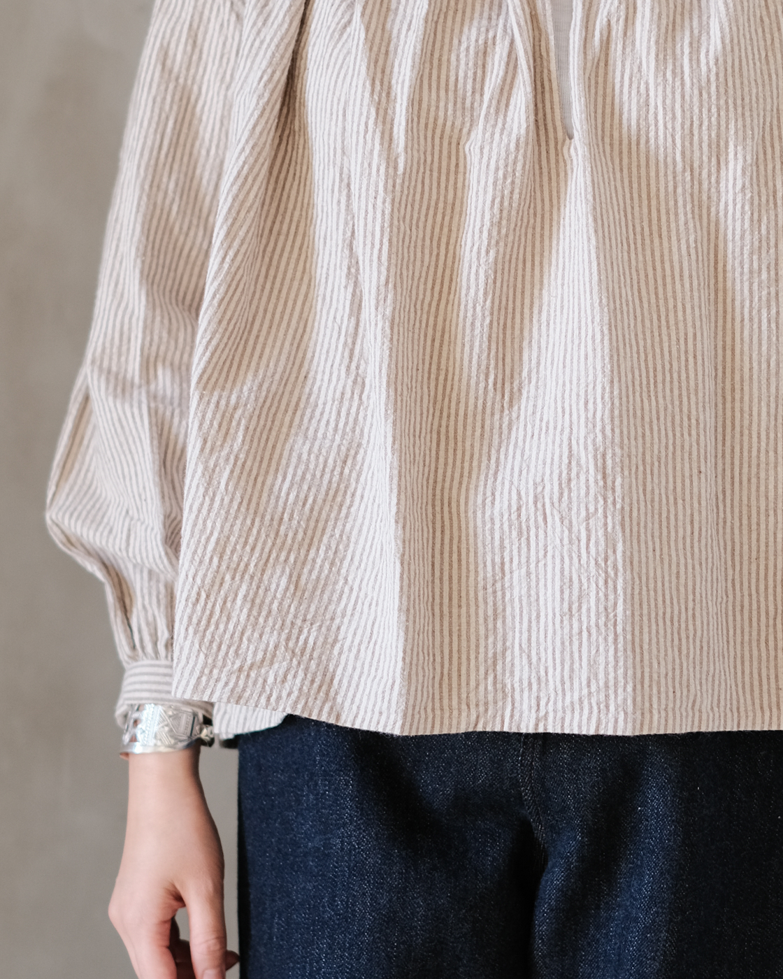 ギャザーブラウス col.Brown-St | PEOPLE | ピープル