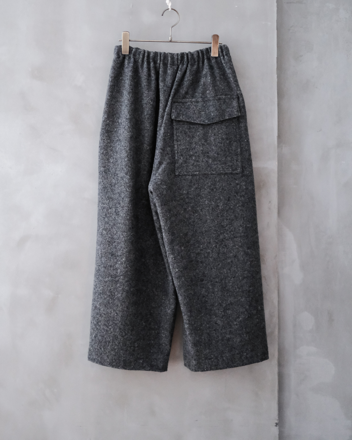 ソフトメルトン ワイドパンツ col.Gray | PEOPLE | ピープル